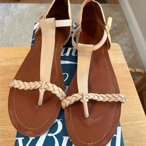 Lucky Brand Braided Cream Sandals